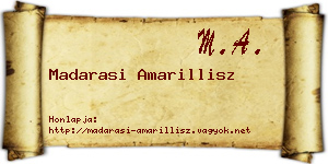 Madarasi Amarillisz névjegykártya